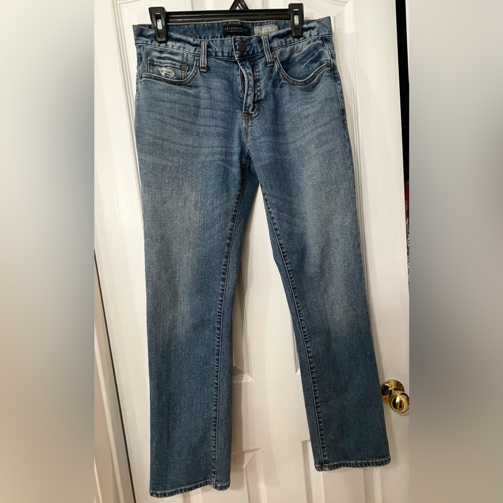 Aeropostale Men’s Straight Leg Blue Jeans - Picture 1 of 6